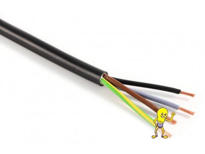Kabel H05VV-F 2G0,75 černý plastový flexibilní CYSY 2x0,75