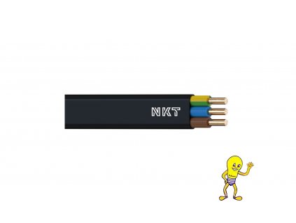 Kabel CYKYLo-J 3x1,5 plochý instalační měděný