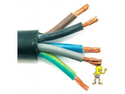 Kabel H07RN-F 5G4 gumový, pryžový harmonizovaný černý