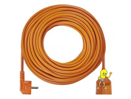 Prodlužovací přívod se spojovací zásuvkou 230V délka 40m oranžový kabel PVC 3x1,5