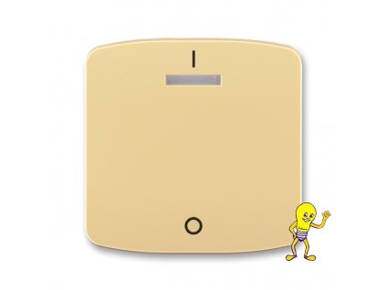 Tango Kryt jednoduchý s potiskem a čirým průzorem (pro spínače řaz. 3S) *3558A-A00933 D béžová ABB