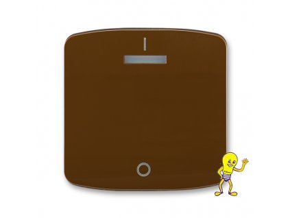 Tango Kryt jednoduchý s potiskem a čirým průzorem (pro spínače řaz. 3S) *3558A-A00933 H hnědá ABB