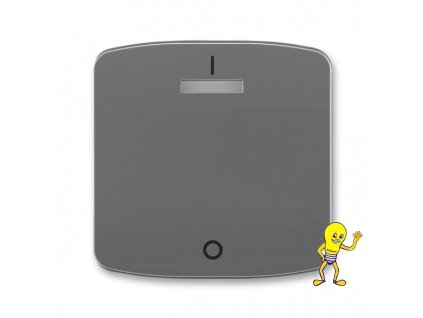 Tango Kryt jednoduchý s potiskem a čirým průzorem (pro spínače řaz. 3S) *3558A-A00933 S2 kouřová šedá ABB