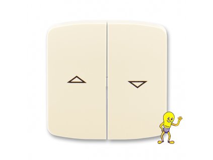 Tango Kryt spínače žaluziového kolébkového, dělený, s potiskem *3558A-A662 C slonová kost ABB