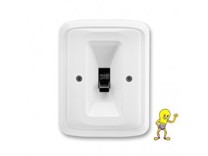 Tango Spínač trojpólový s krytem a instalační krabicí se sponou *3425A-0344 B bílá ABB