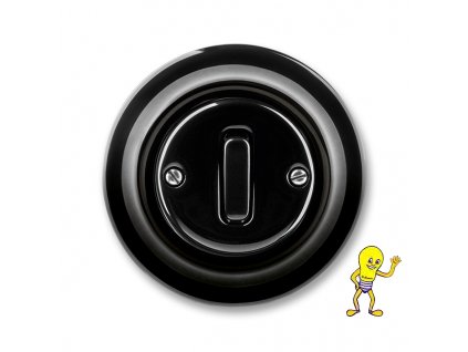 Decento Přepínač střídavý *3559K-C06345 N černá (porcelán) ABB