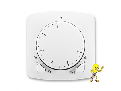 Tango Termostat univerzální s otočným nastavením teploty (ovl. jednotka) *3292A-A10101 B bílá ABB