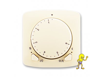 Tango Termostat univerzální s otočným nastavením teploty (ovl. jednotka) *3292A-A10101 C slonová kost ABB