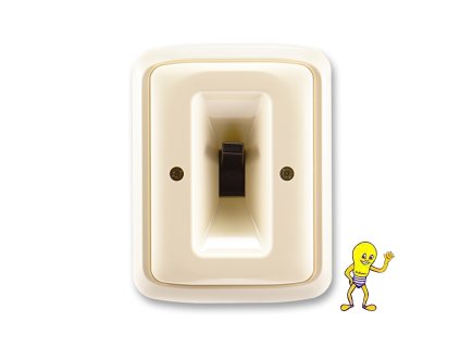 Tango Spínač trojpólový s krytem a instalační krabicí se sponou *3425A-0344 C slonová kost ABB