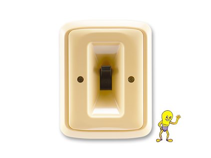 Tango Spínač trojpólový s krytem a instalační krabicí se sponou *3425A-0344 D béžová ABB