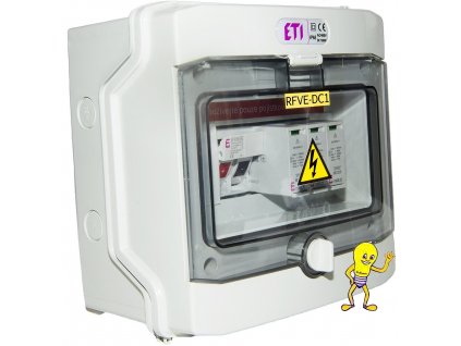 Rozvaděč RFVE1100/8-DC1/1-16-EMT12, RFVE-DC1-1-T12, 1 string, osazený přístroji pro FVE *001105400 ETI pro fotovoltaické elektrárny