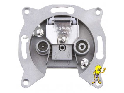 Účastnická anténní zásuvka TV+R průchozí EU 3607 J0220 bez krytu