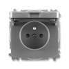 Tango Zásuvka jednonásobná, chráněná, s clonkami, s víčkem, s bezšroub. sv. *5519A-A02397 S2 kouřová šedá ABB