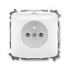 Tango Zásuvka jednonásobná s ochr. kolíkem, s clonkami, s popis. polem *5519A-A02352 B bílá ABB