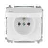 Tango Zásuvka jednonásobná s clonkami, s víčkem, IP44, bezšroubové svorky 6619A-A06997 B bílá