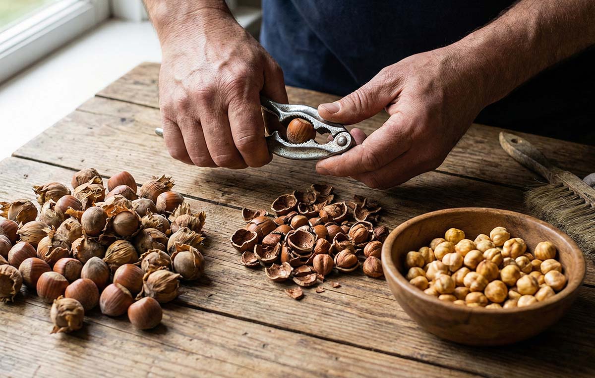 Jak oloupat lískové ořechy