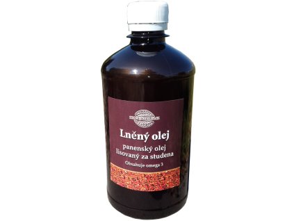 Certifikovaný Lněný olej lisovaný za studena 1000 ml RAW