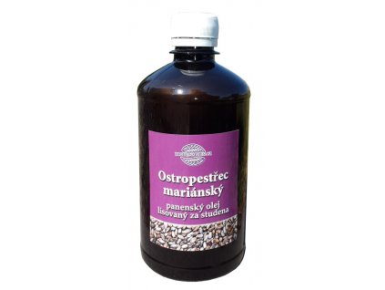 Ostropestřcový olej lisovaný za studena 1000 ml RAW