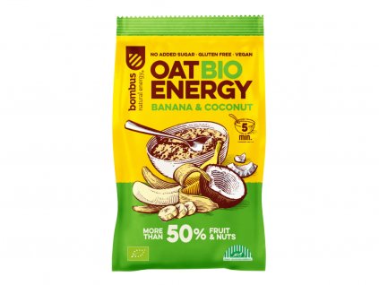 Bombus oat bio energy ovesné vločky Banana & Coconut 65g