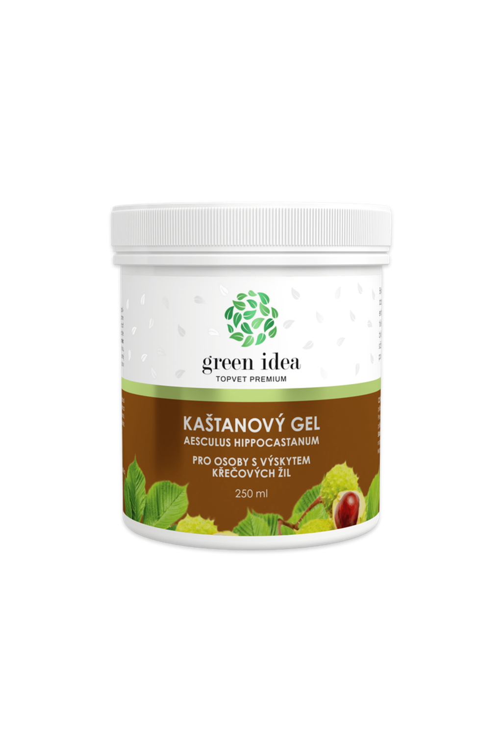 Green idea s.r.o. Green idea Kaštanový gel 250 ml Pro péči o pokožku nohou s výskytem křečových žil