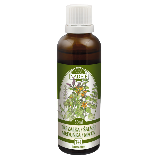 Naděje-Byliny TŘEZALKA-ŠALVĚJ-MÁTA-MEDUŇKA 50ml