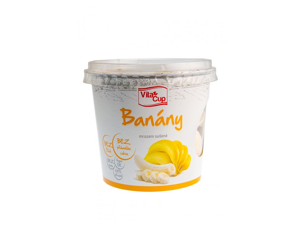 Levně K-Servis Vita cup banán plátky lyofilizované 45g