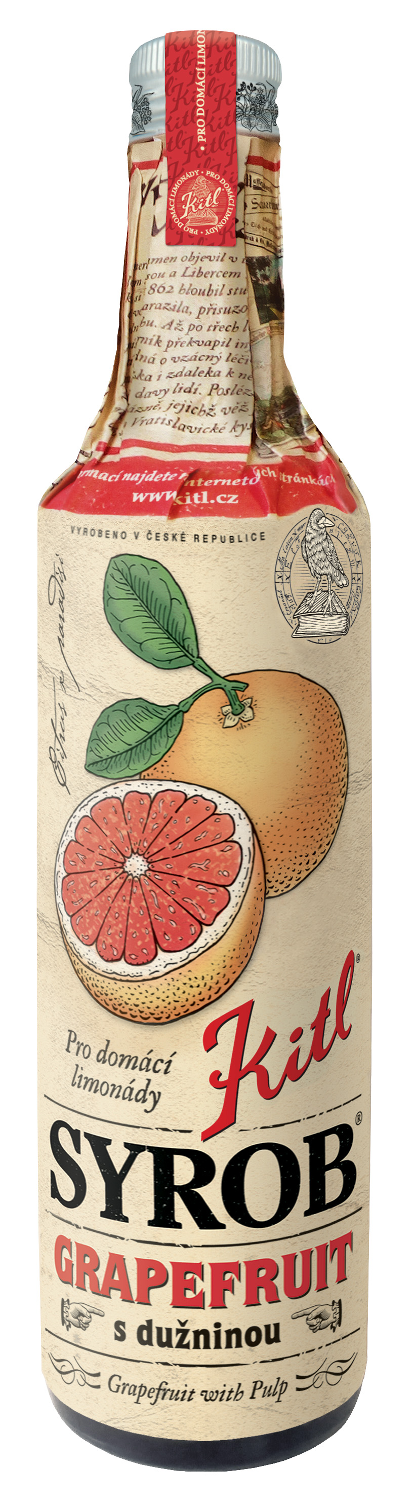 Kitl - zdraví v láhvy Kitl Syrob Grapefruit 500 ml