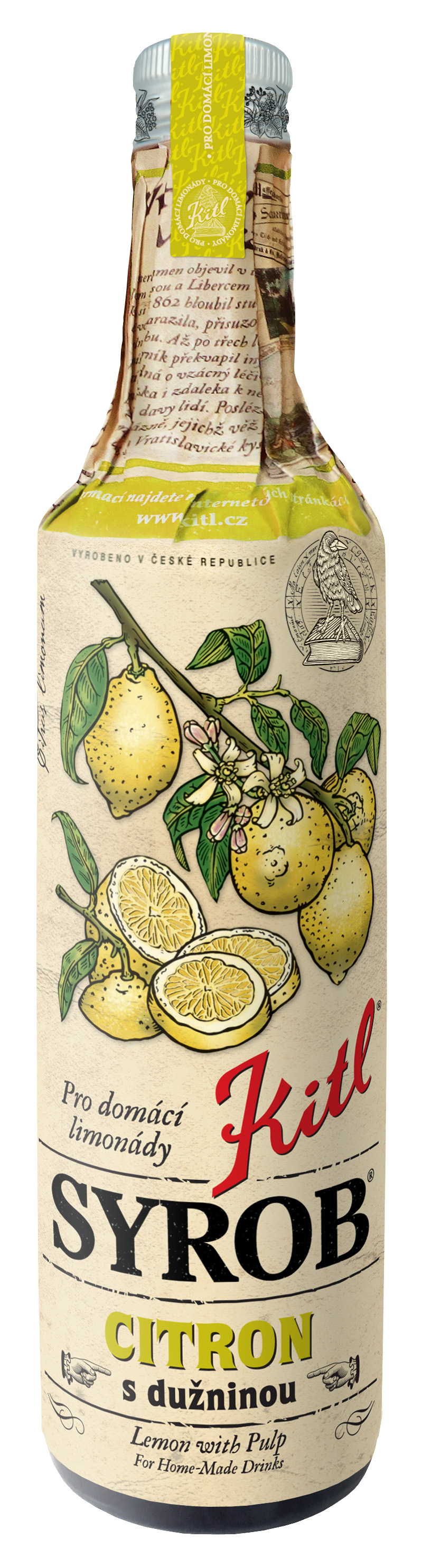 Kitl - zdraví v láhvy Kitl Syrob Citron 500 ml