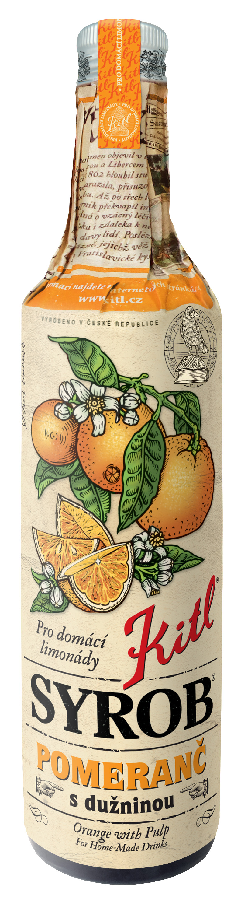 Kitl - zdraví v láhvy Kitl Syrob Pomeranč 500 ml