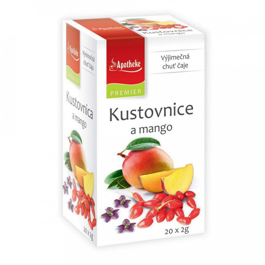 Levně Apotheke PREMIER Kustovnice a mango čaj 20x2g