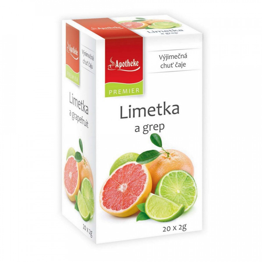 Levně Apotheke PREMIER Limetka a grep čaj 20x2g