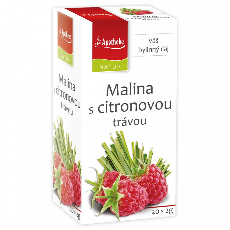 Levně Apotheke NATUR Malina s citronovou trávou čaj 20x2g