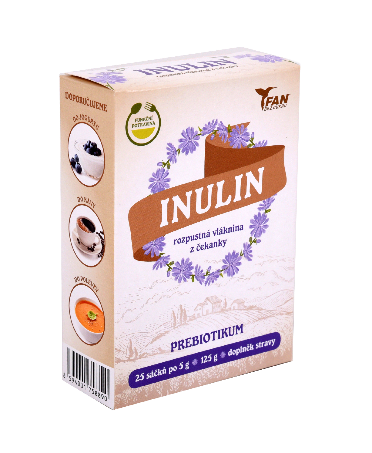 Prodejnabylin.cz FAN Inulin rozpustná vláknina 25x5 g