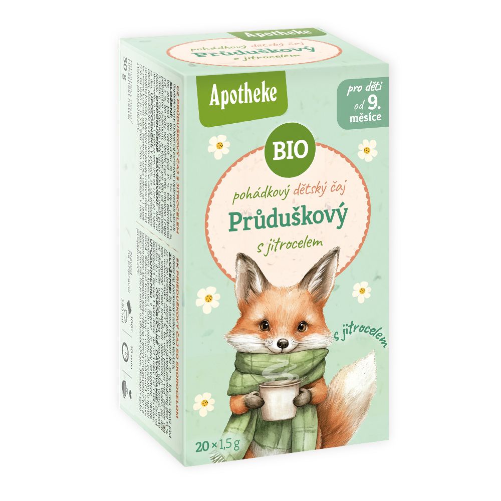 Levně Apotheke BIO Dětský čaj Průduškový s jitrocelem 20x1,5
