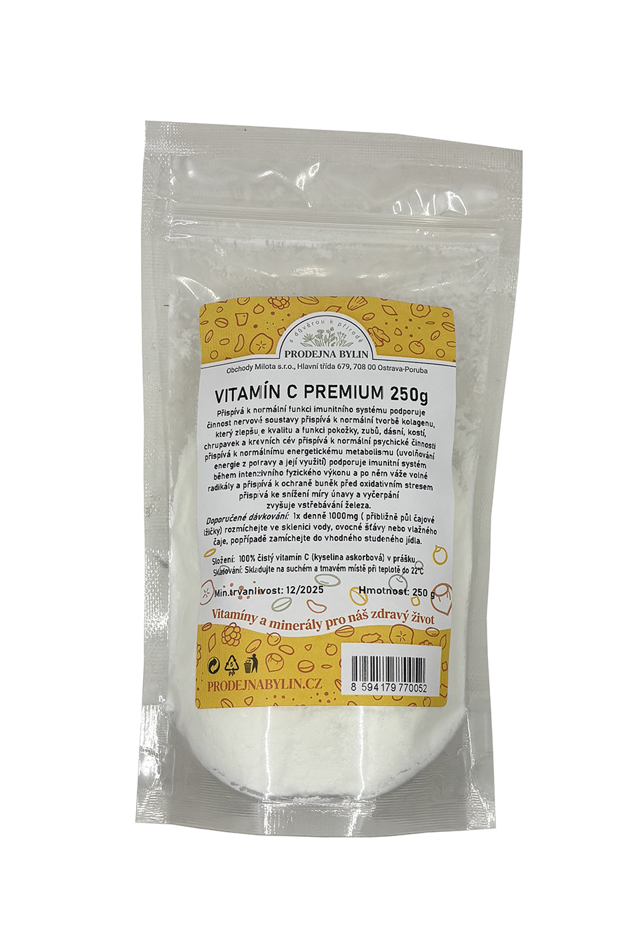 Prodejnabylin.cz Vitamín C Premium 500g