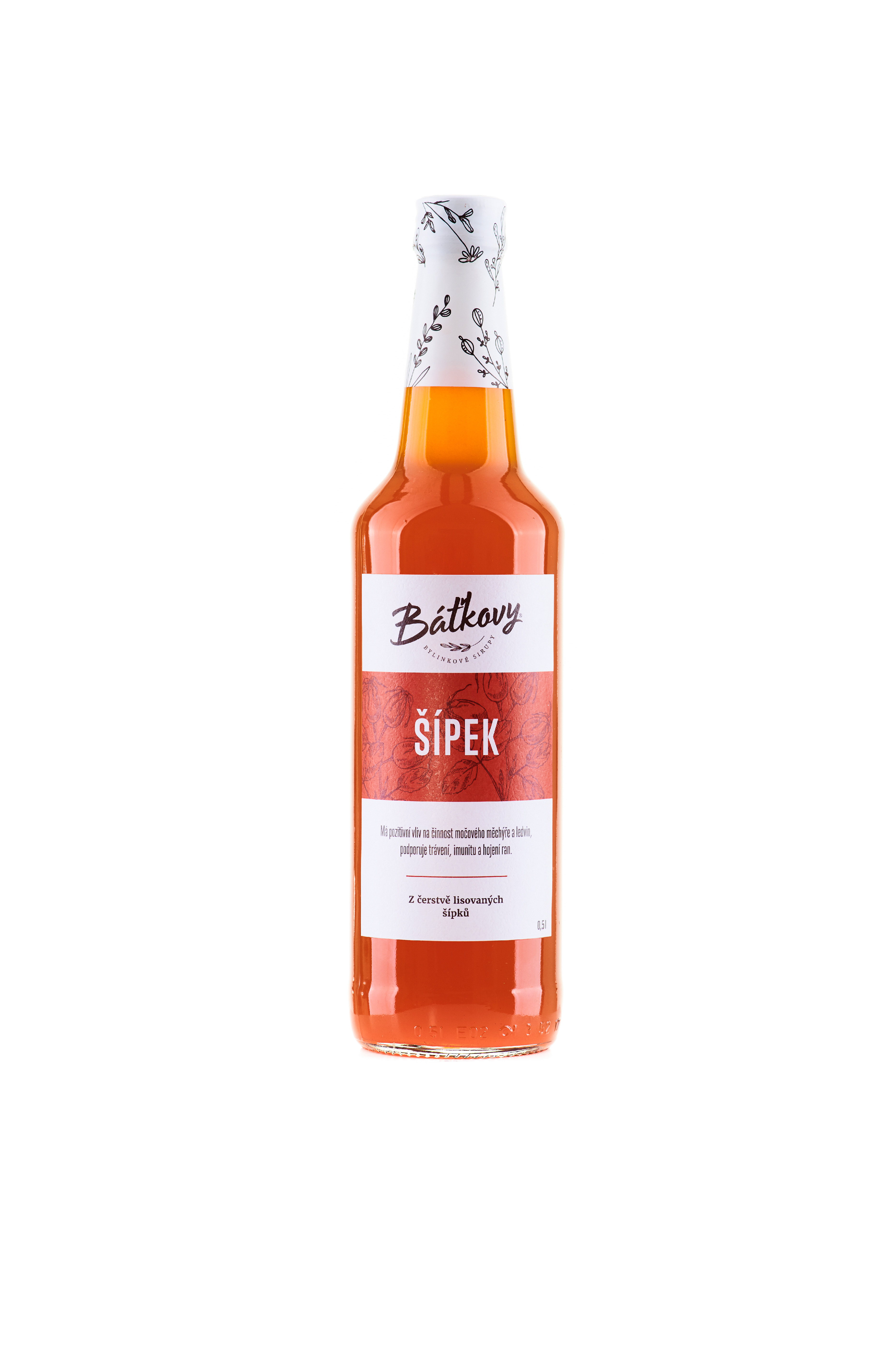 Levně Baťkovy sirupy s.r.o. Šípkový sirup 500 ml