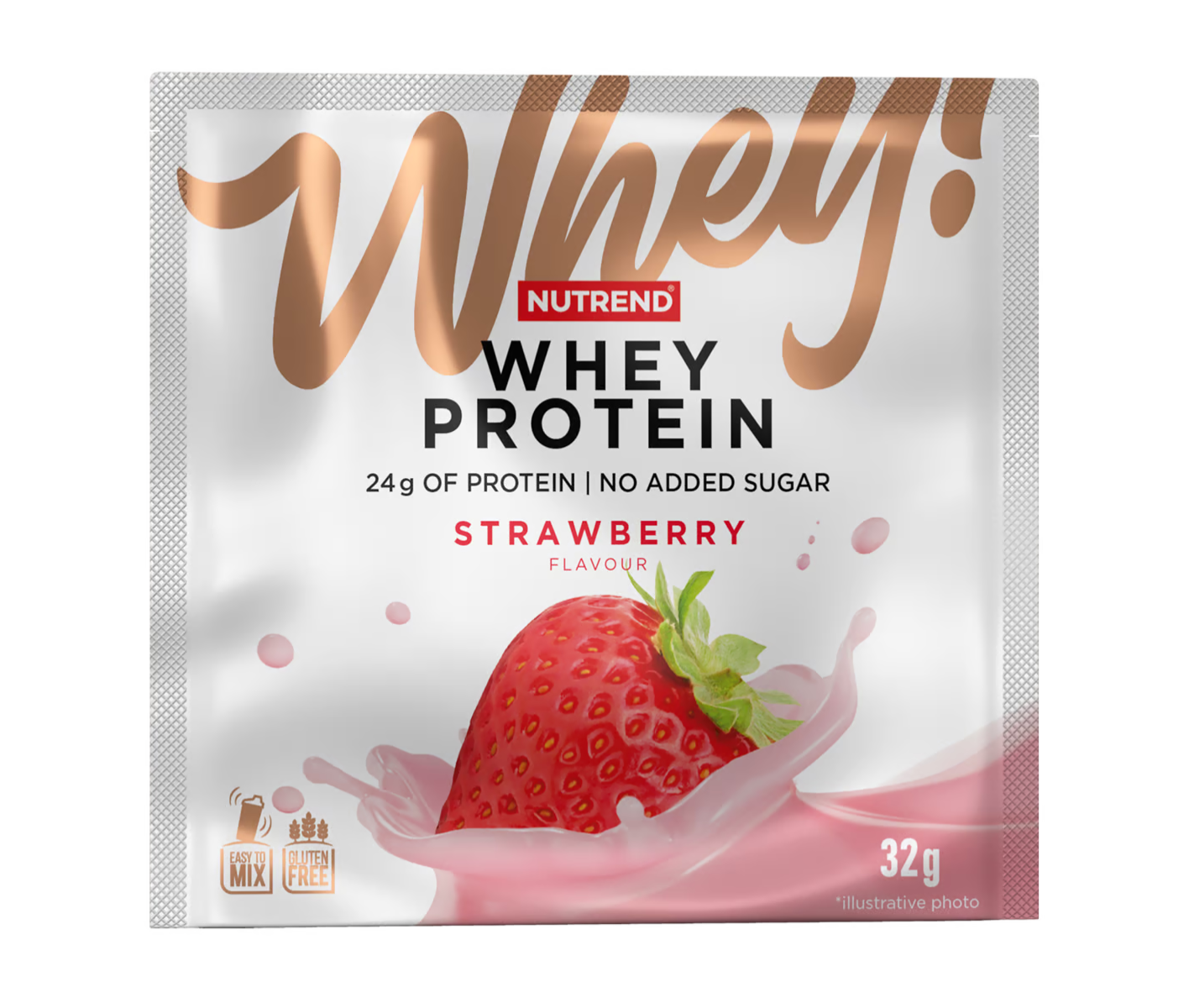 Levně Nutrend Whey! Whey Protein strawberry 32g