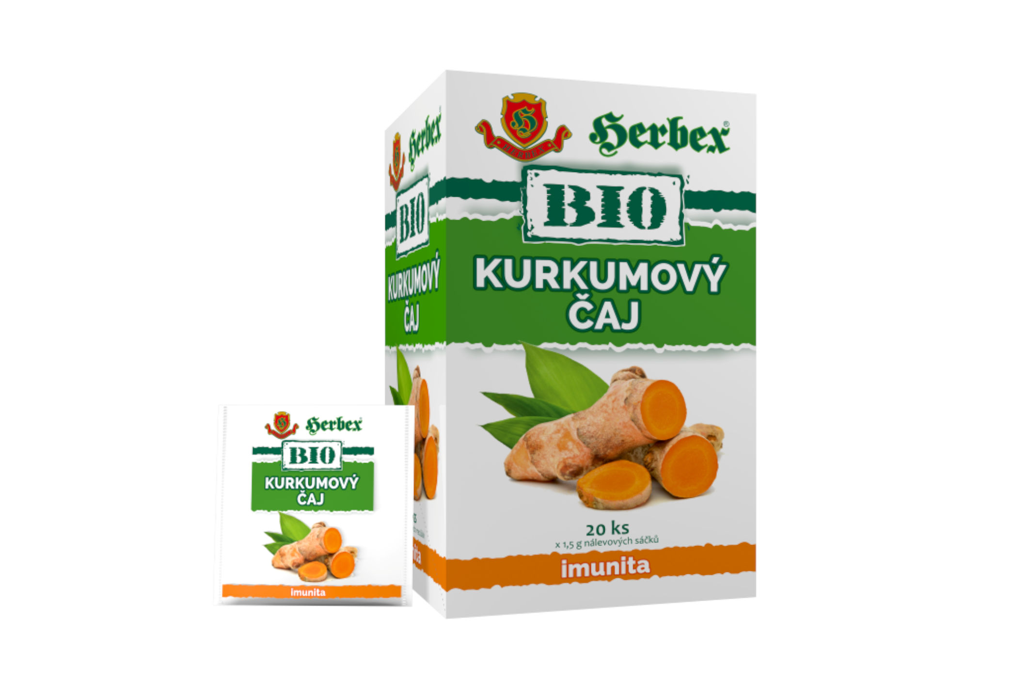 Čaj kurkumový BIO - Herbex 20x1,5g