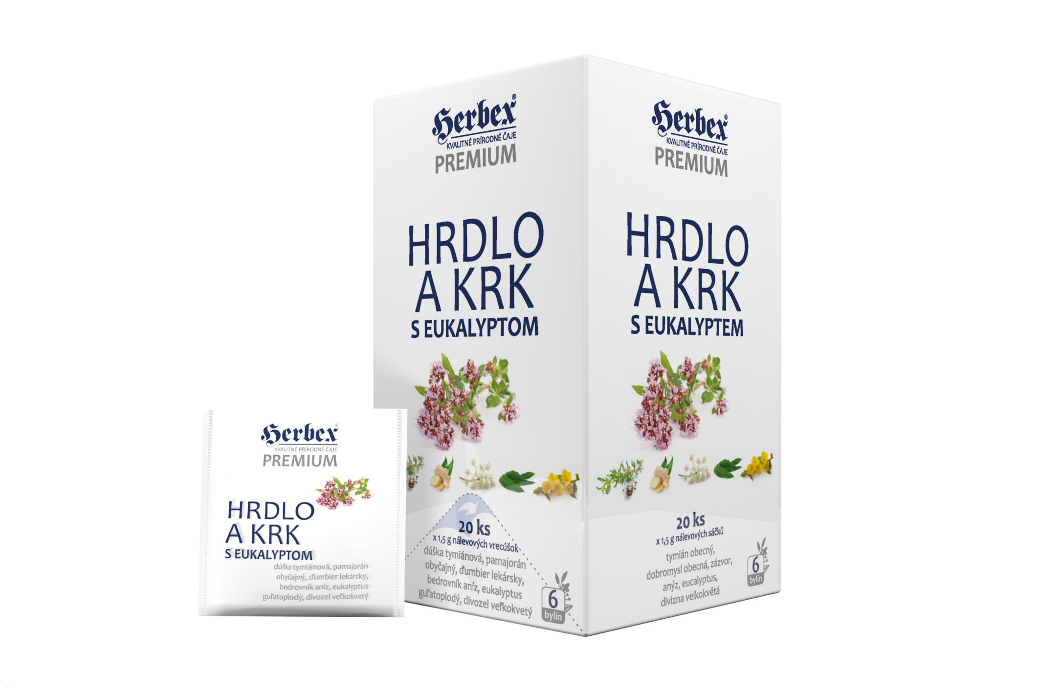 Čaj Hrdlo a krk - Herbex 20x1,5g