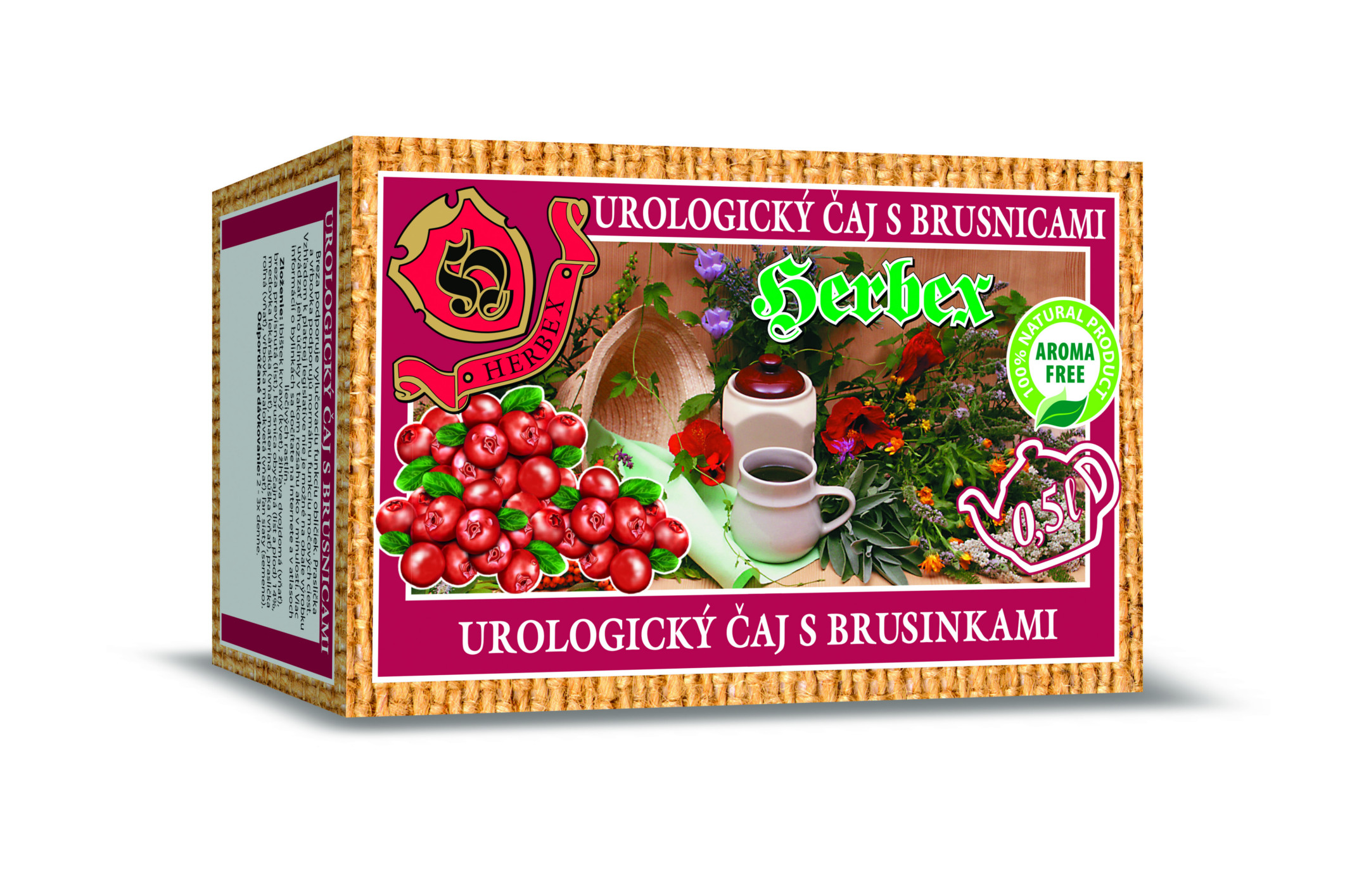 Čaj urologický s brusinkami - Herbex 20x3g