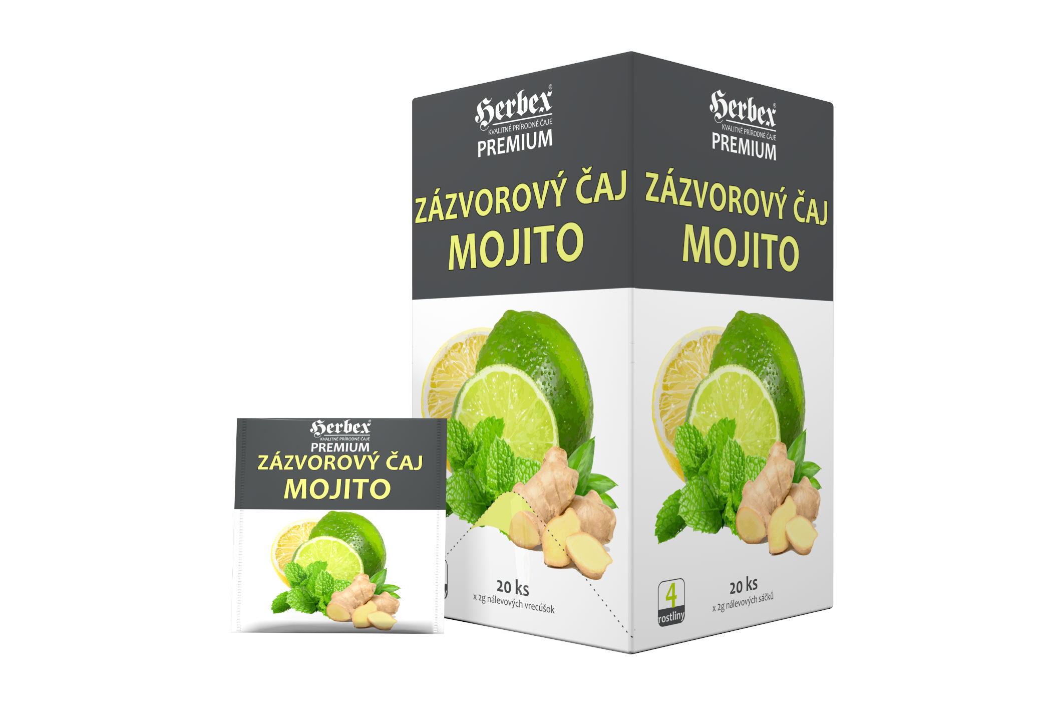 Čaj zázvorový Mojito - Herbex 40g