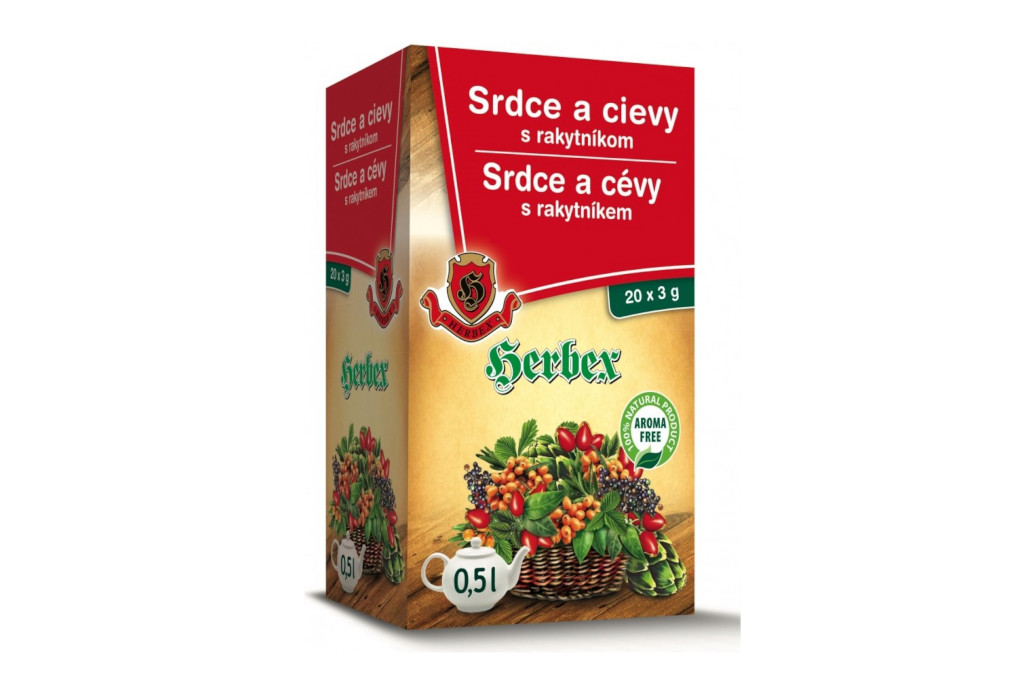 Čaj Srdce a cévy s rakytníkem - Herbex 20x3g