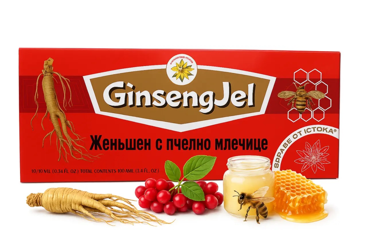 Meridian Ženšen s mateří kašičkou a schizandrou - Ginseng Royal Jelly ampule 10 x 10 ml