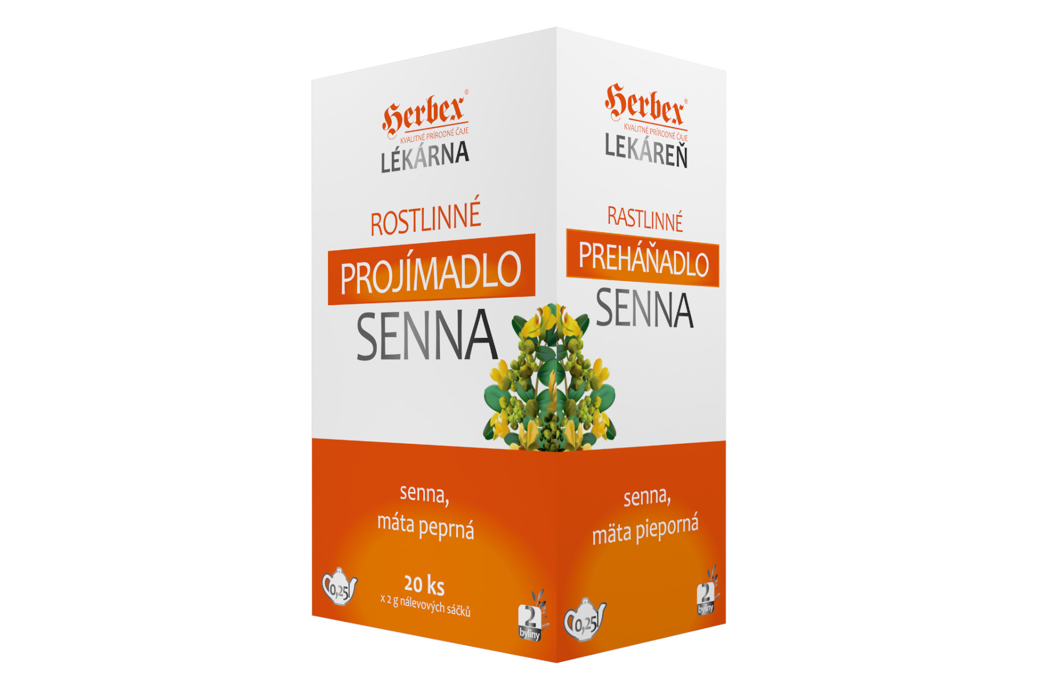 Rostlinné projímadlo senna - Herbex 20x2g