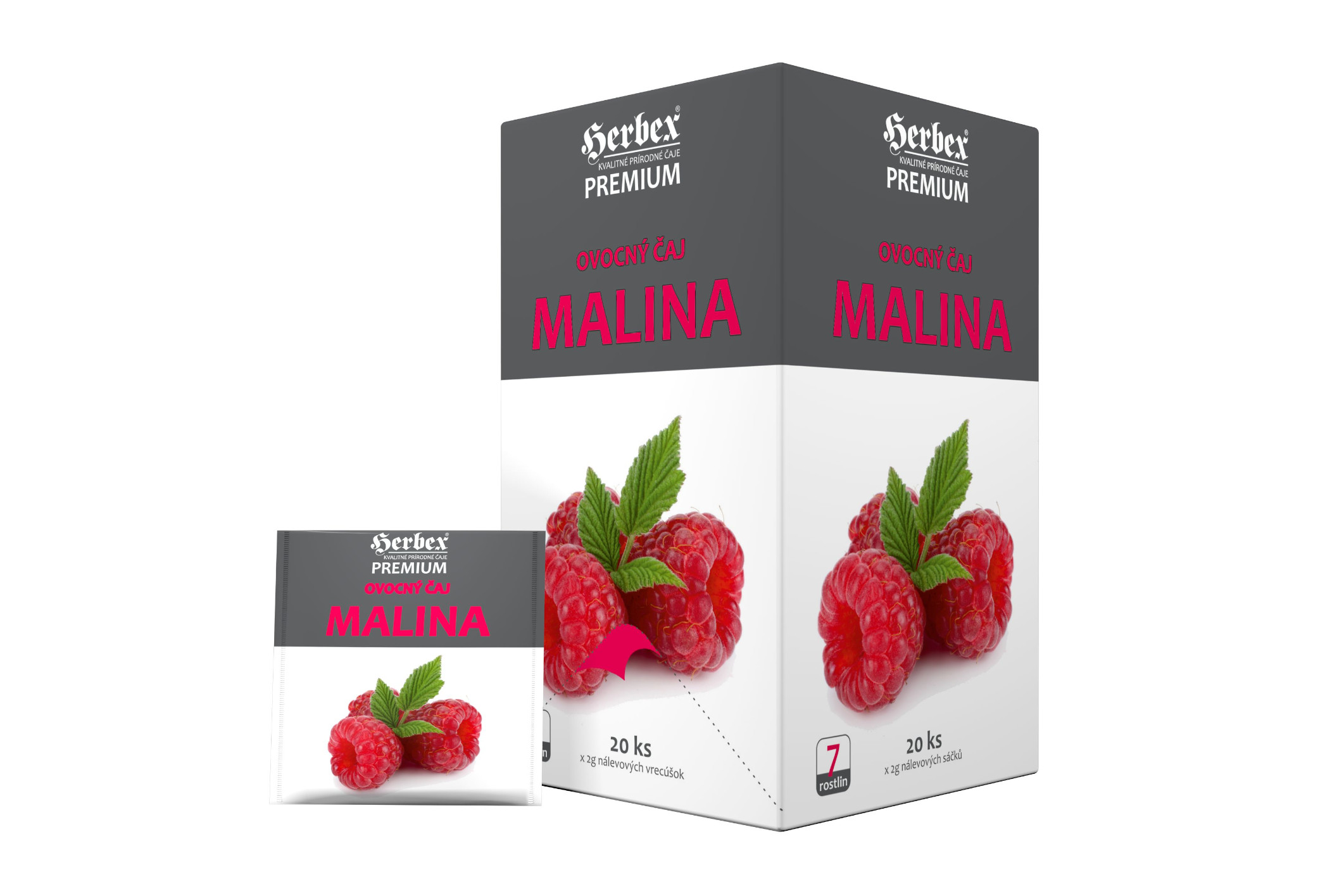 Čaj ovocný MALINA - Herbex 20x2g