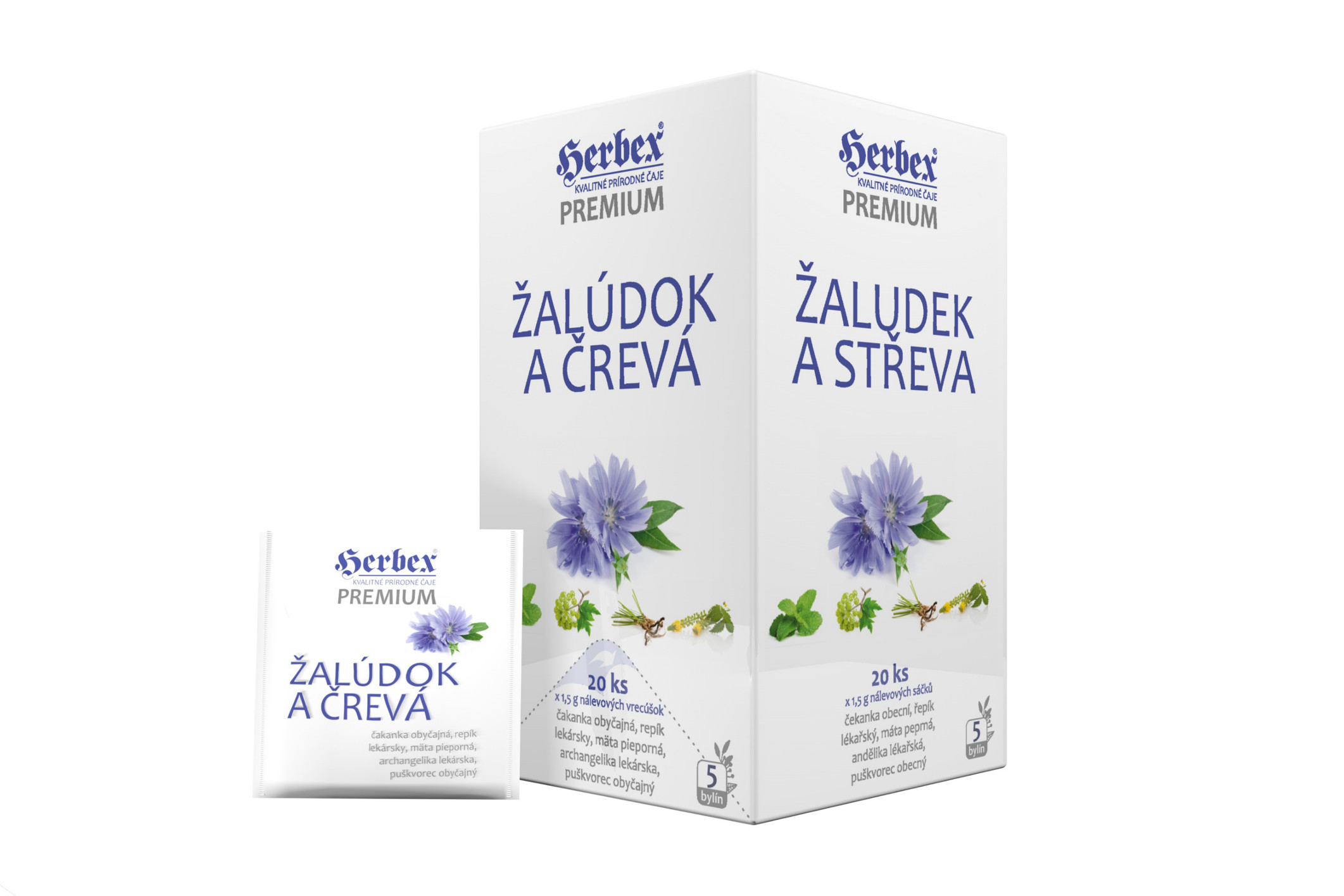 Čaj žaludek a střeva - Herbex 20x1,5g