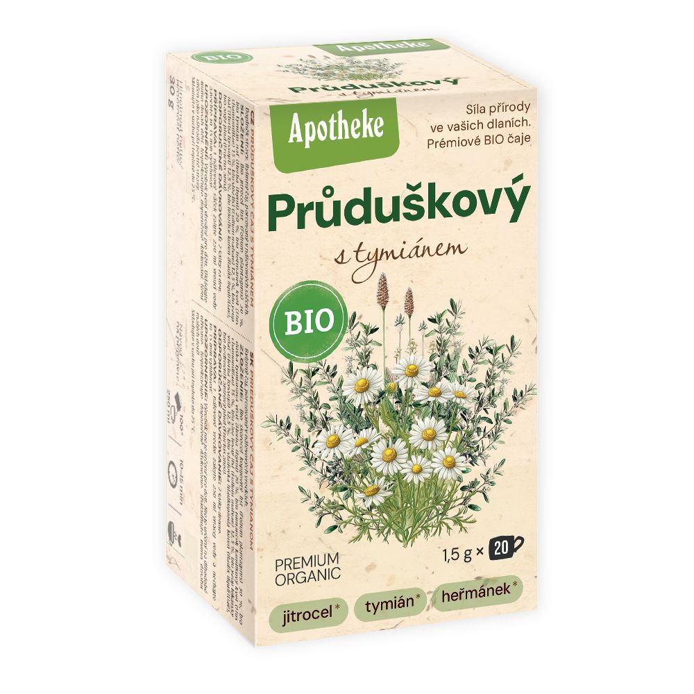 Levně Apotheke BIO čaj Průduškový s tymiánem 20x1,5g