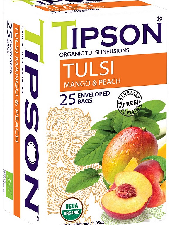 Levně TIPSON BIO Tulsi Mango & Peach 25x1,2g