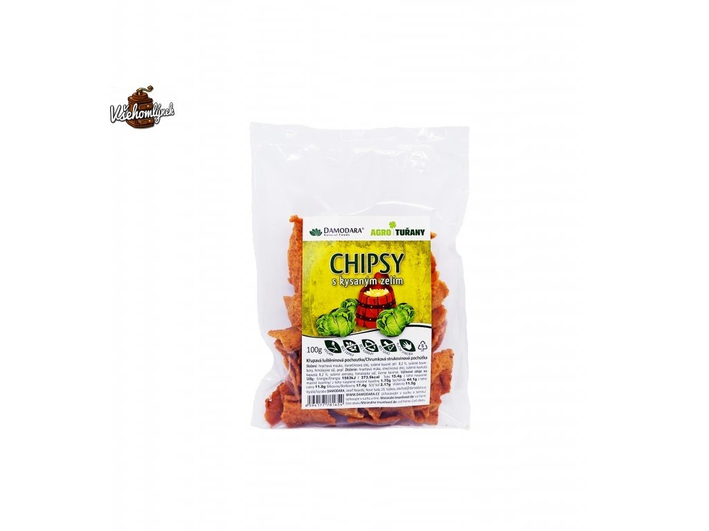 Levně Chipsy S KYSANÝM ZELÍM 100g