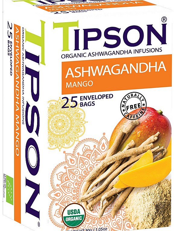 Levně TIPSON BIO Ashwagandha Mango 25x1,2g